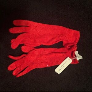 Charming Charlie Red Sparkling Gloves